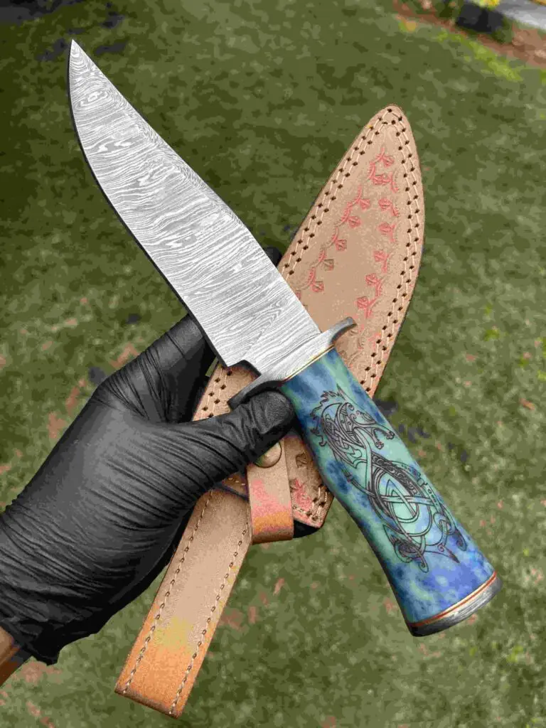 12.5" Damascus Bowie knife