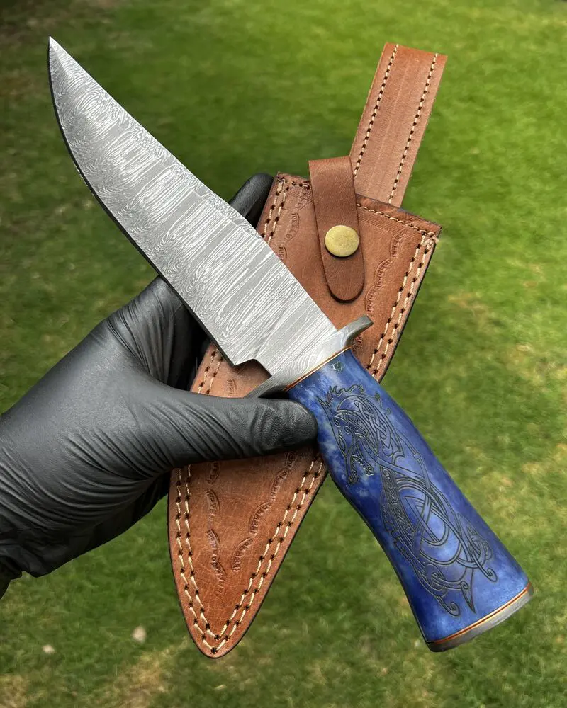 Damascus Bowie Knife