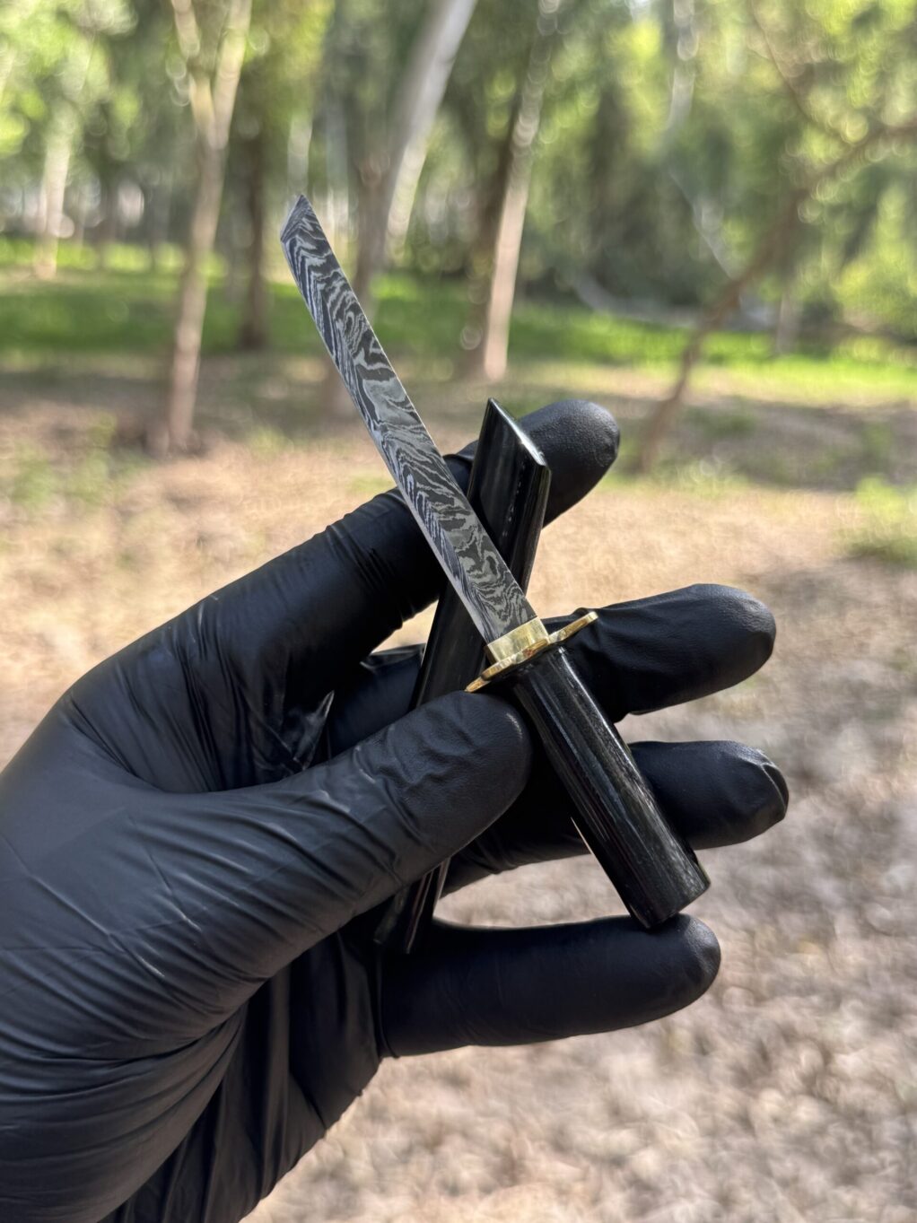 Dab tool Damascus Mini Katana