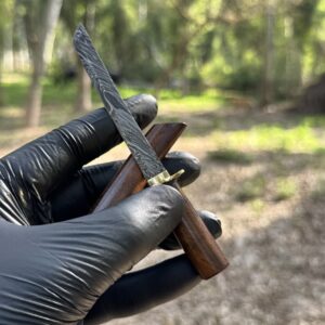 Damascus Dab Tool Knife