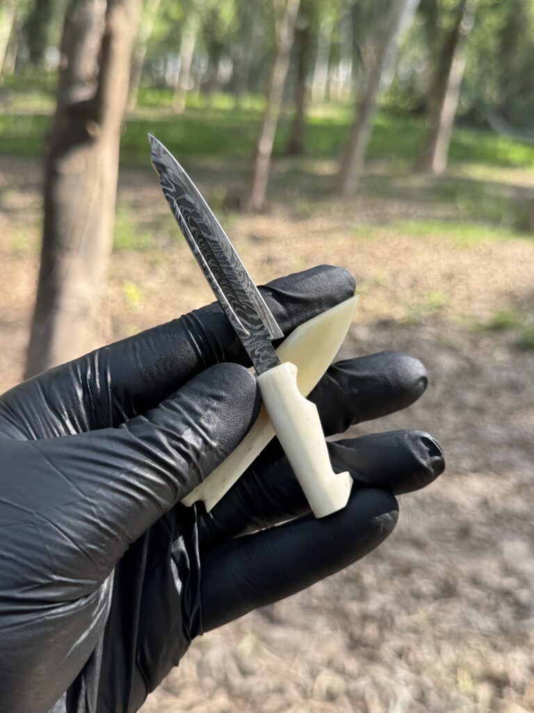 Damascus Dab Tool Knife (Bone)