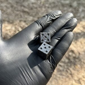 Handmade Damascus steel Dice Pair
