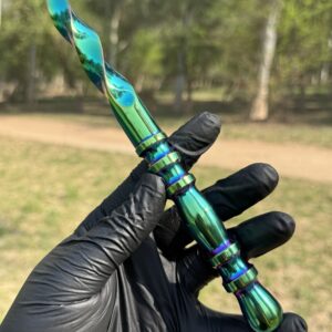 Rainbow D2 tool Steel Kris Blade Dagger knife