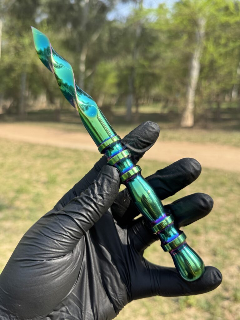 Rainbow D2 tool Steel Kris Blade Dagger knife