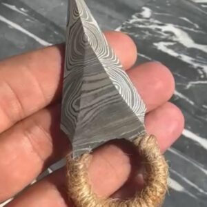 Hunter’s Fang – Damascus Push Spike - Yellow