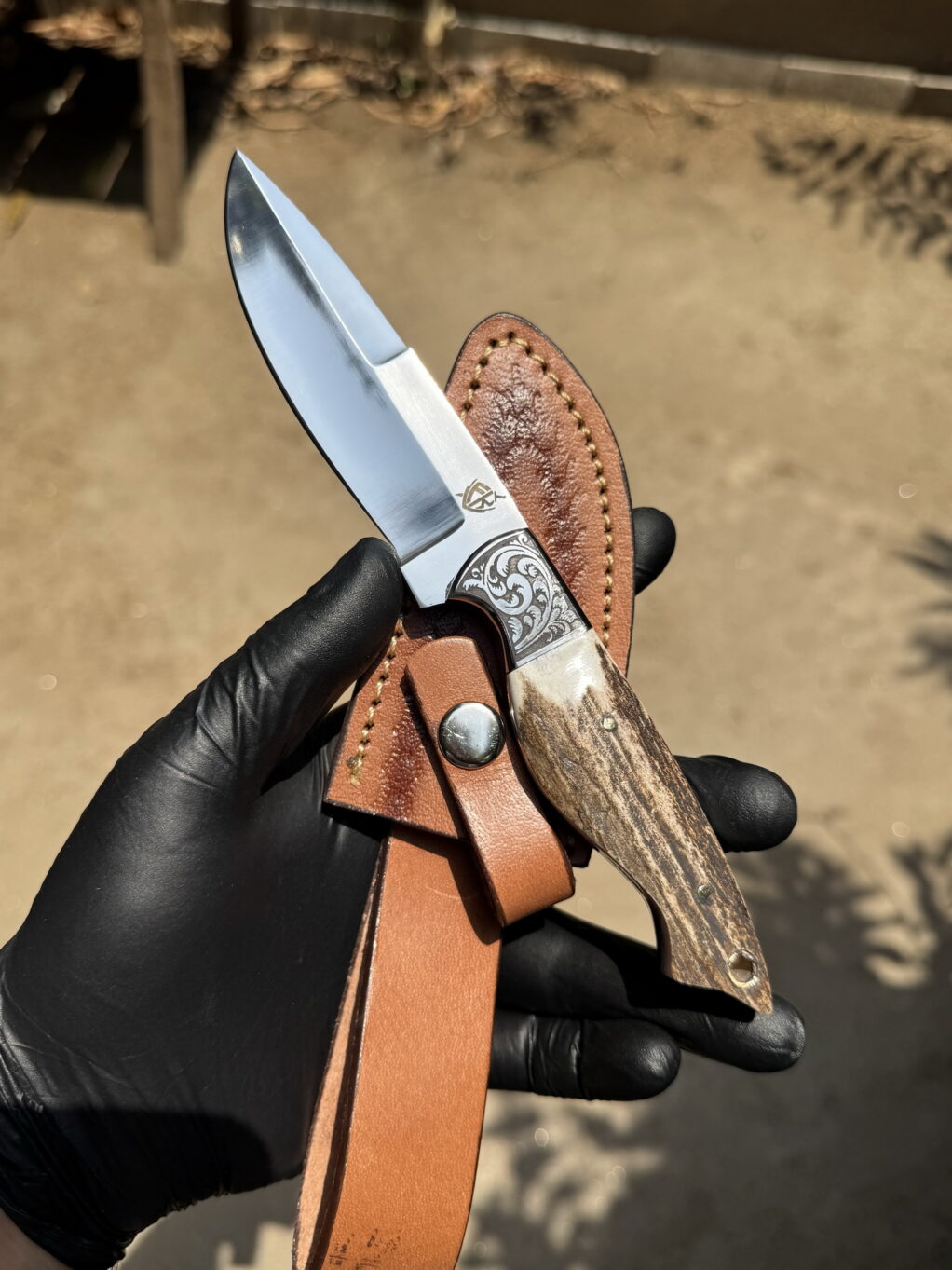 D2 Tool Steel EDC Knife - Stag Edition