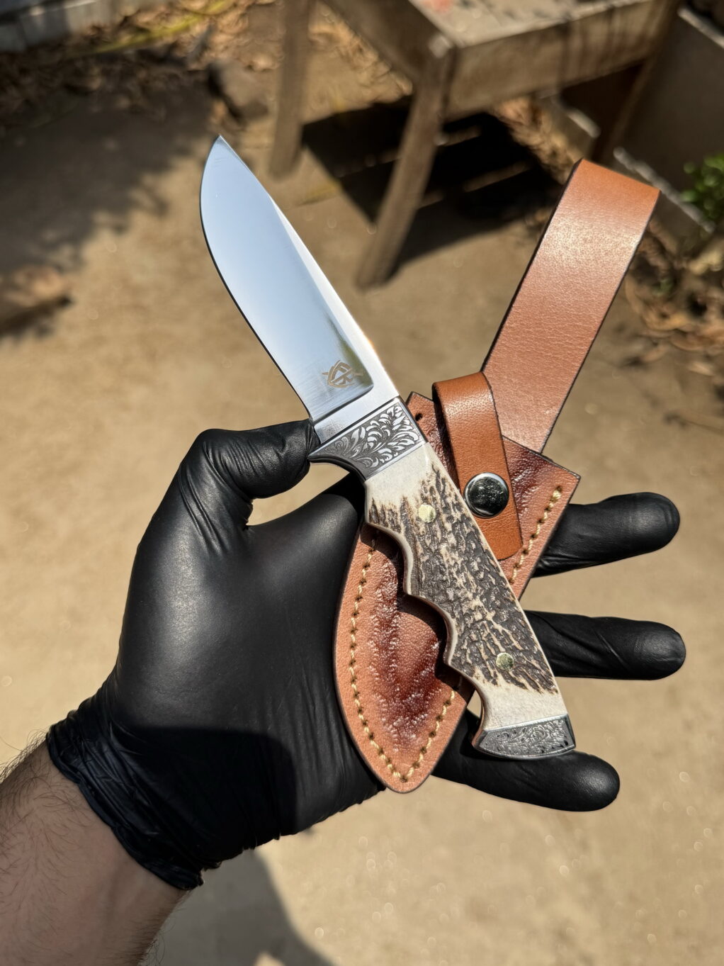 D2 Tool Steel EDC Knife - Stag Edition