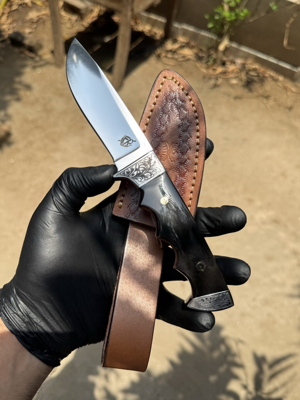D2 Tool Steel EDC Knife - Buffalo horn handle